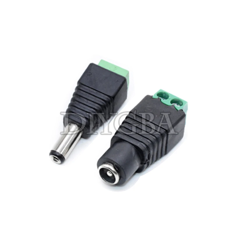 5PCS male and female DC Power plug 5.5 x 2.1MM 5.5*2.5MM 3.5*1.35MM 12V 24V Jack Adapter Connector Plug CCTV 5.5x2.1 2.5 1.35