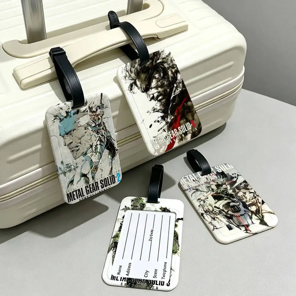 M-Metal Gear Solid 3  Multiscene PVC Luggage Tag Anti lost Design With Information Card For Travel Backpack Luggage