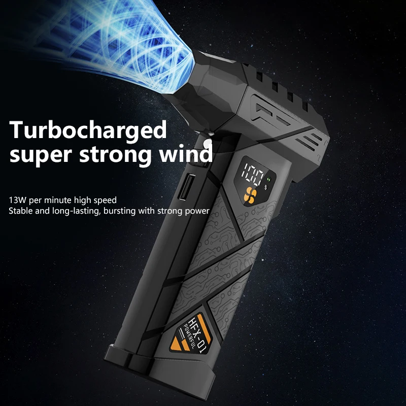 

130000RPM Brushless Motor Handheld Blower Cordless Turbo High-Speed Mini Fan Portable Dust Blower for Cleaning Cooler