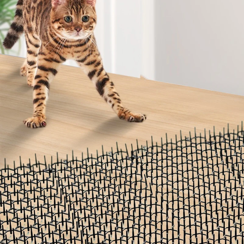 Gardening Cat Scat Mat Repellent Mat Anti-Cat With Prickle Strips Spikes Straps Deterrent Keep Cat Dog Away Digging Pet Supplies