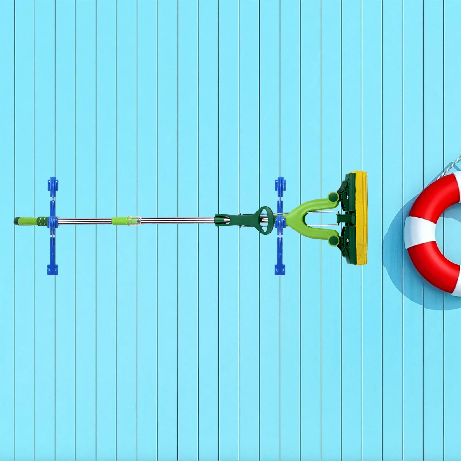 

4Pcs Plastic Storage Rod Poolside Hanging Bracket Pool Cleaning Tool Organizer Accessories Poolside Hanging Hook