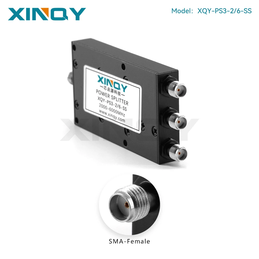 XINQY 2-6GHz Microstrip Power Divider SMA Female Power Splitter 1-to-3 Way for WiFi/Bluetooth Testing