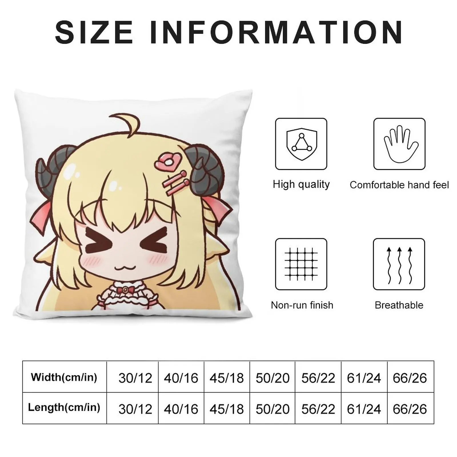 Tsunomaki Watame Chibi Throw Pillow Christmas Pillows autumn decoration bed pillows Cushions Home Decor pillow