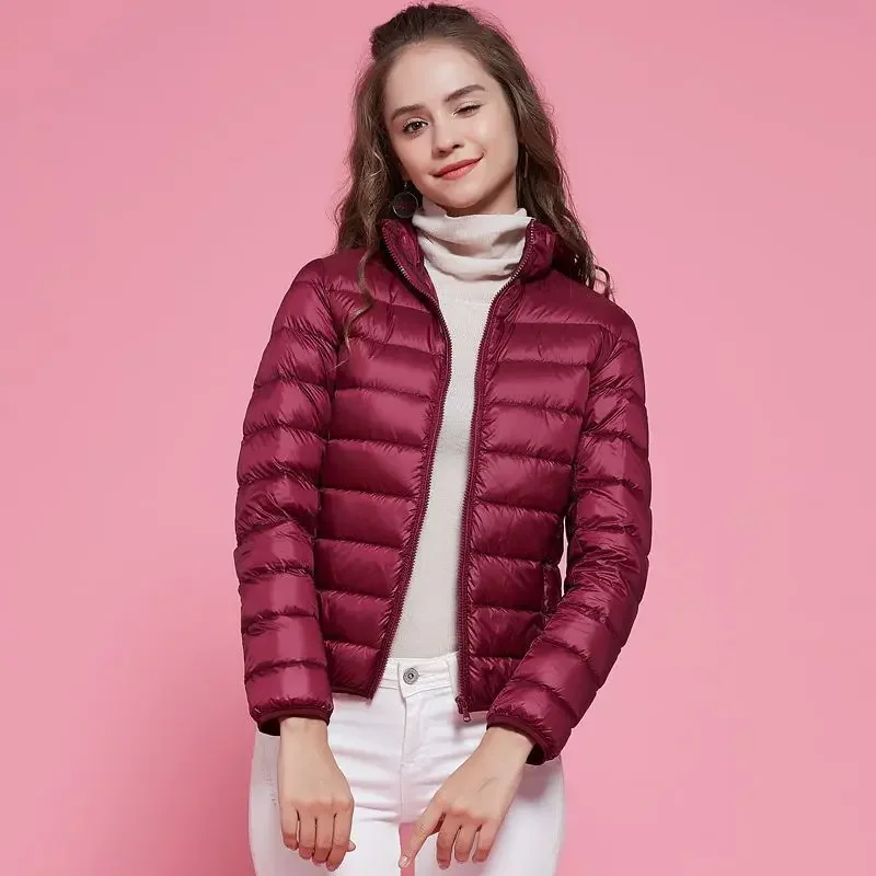 26 Colors Brand Women Jackets 2023 New Spring Winter White Duck Down Warm Ultra Lightweight Packable Puffer Coats Female Parkas