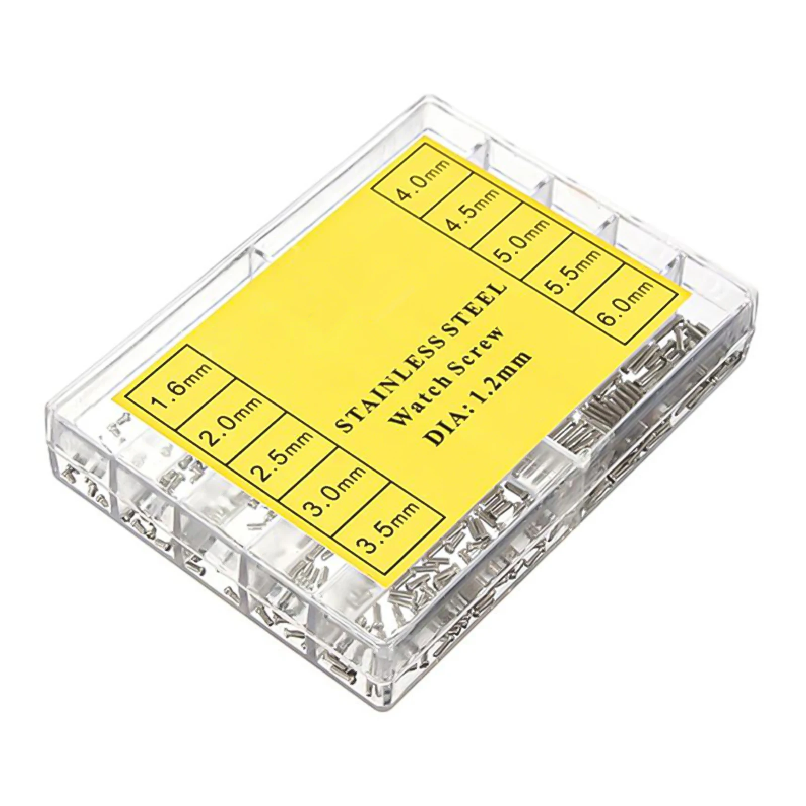 600 قطعة/صندوق 10 أحجام المسمار 1.6 مللي متر-6 مللي متر مكافحة الصدأ الصلب ساعة مسامير ل ساعة إصلاح النظارات مجوهرات تشكيلة أدوات عدة #4