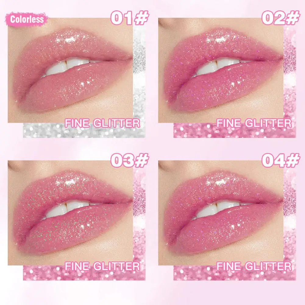 Glitter Jelly Lipstick Lip Balm Colors Changing Crystal Lipstick Lip Gloss Moisturizing Water Glossy Clear Lip Stain Cosmetics