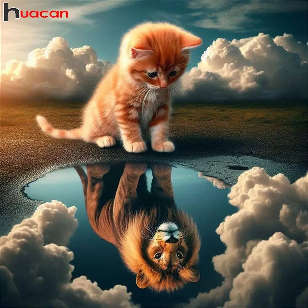 Huacan Diamant Malerei Tier Hund Neuheiten Diamant Mosaik Cartoon Mirroe Kunst Wohnkultur Diy Geschenk Strass Bilder