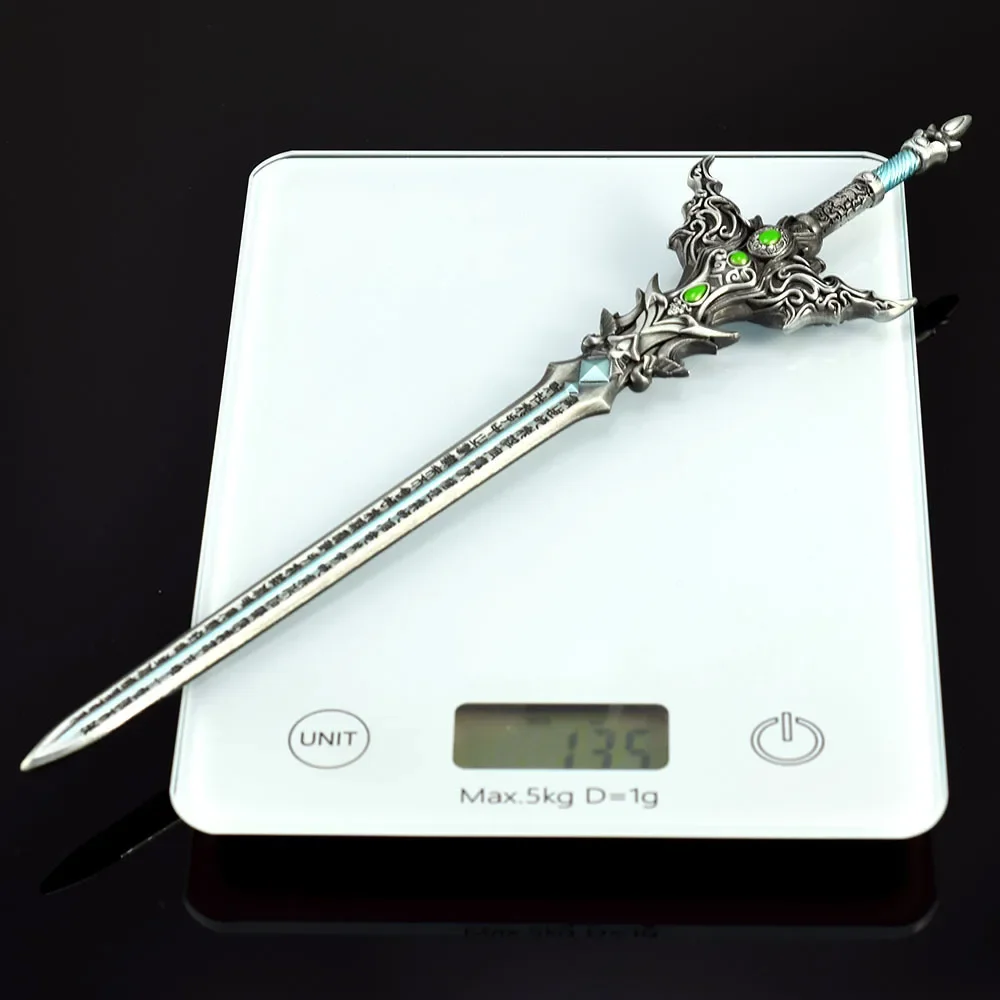 30cm/11.8in Perfect World Reincarnation Sword Shihao Huang Tian Di Cosplay Metal Game Peripherals Weapon Props Model Decoration