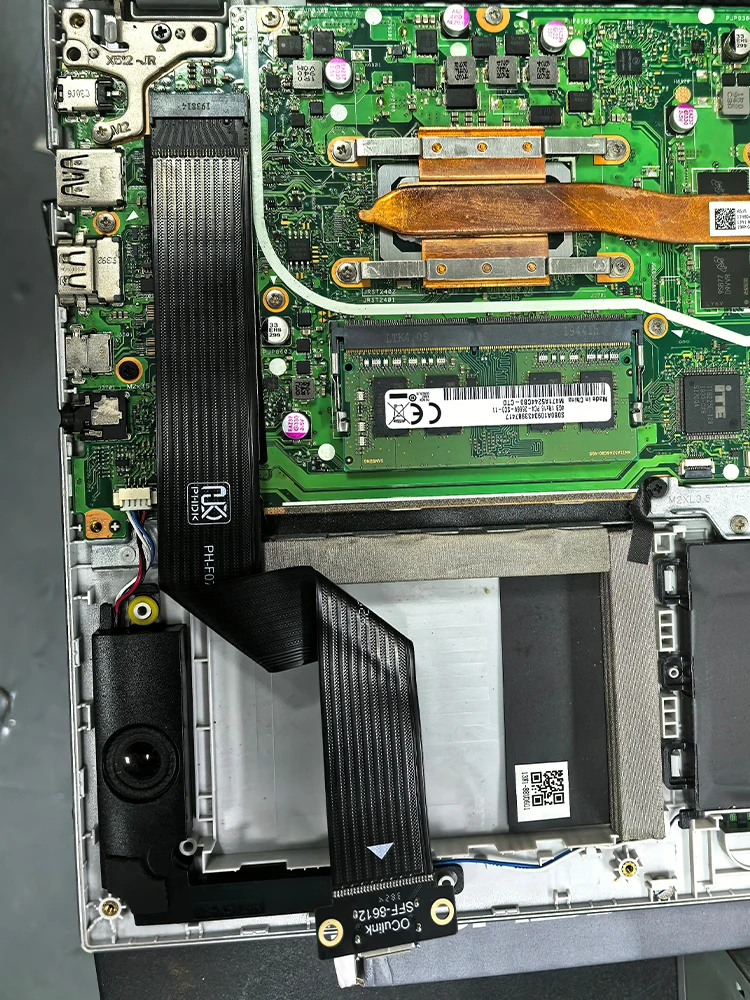 

Кабель-адаптер M.2 NVMe на Oculink SFF-8611 SFF-8612 (гнездо), удлинитель для внешней видеокарты ноутбука