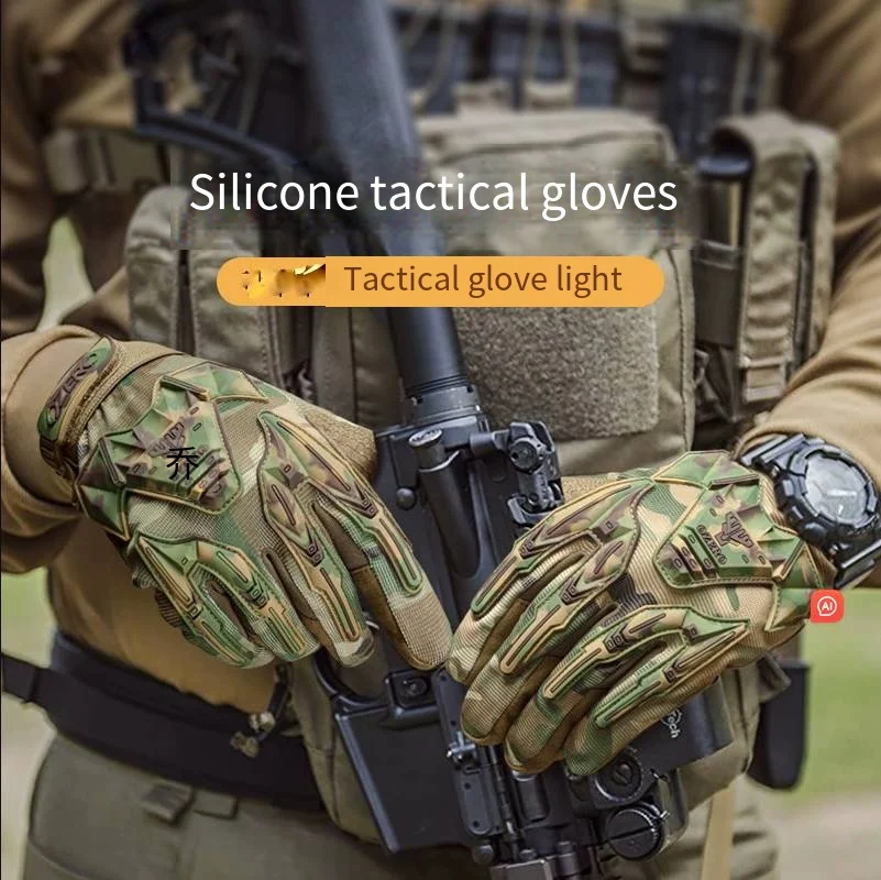 Tactical Gloves All Refers To The Back Hand Thick Stab-proof Anti-collision Non-slip Outdoor Riding Combat Gloves