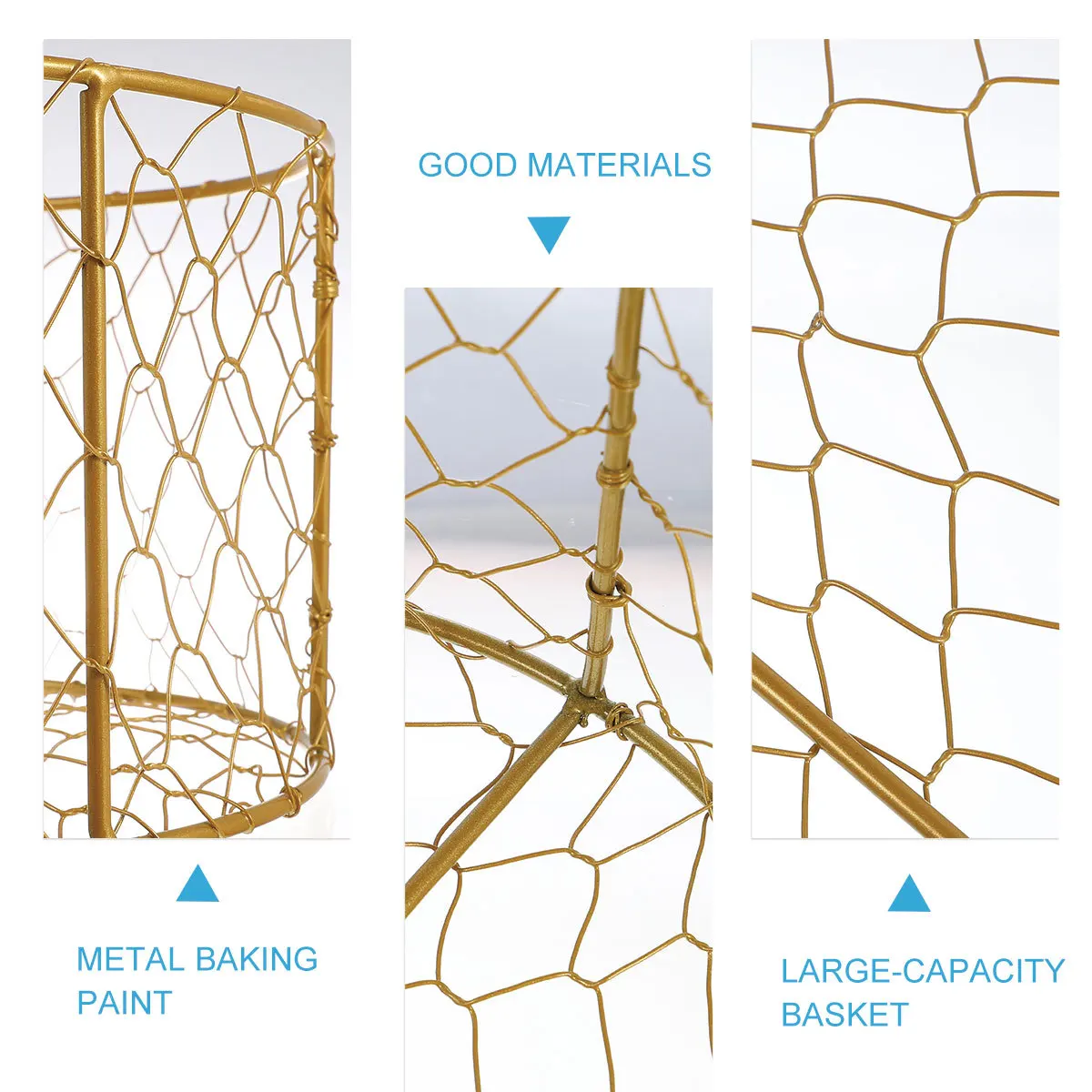 

Golden Woven Gift Basket Exquisite Wedding Supply Handcrafted Storage Box for Snacks Gift Basket Wedding Supply