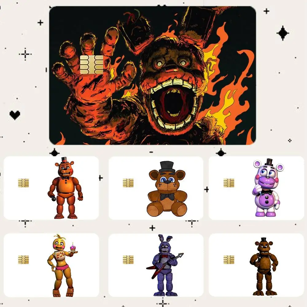 

F-Five Nights at Freddy's HD Waterproof Card Skins Protective Stickers for Credit Bank Game Cards