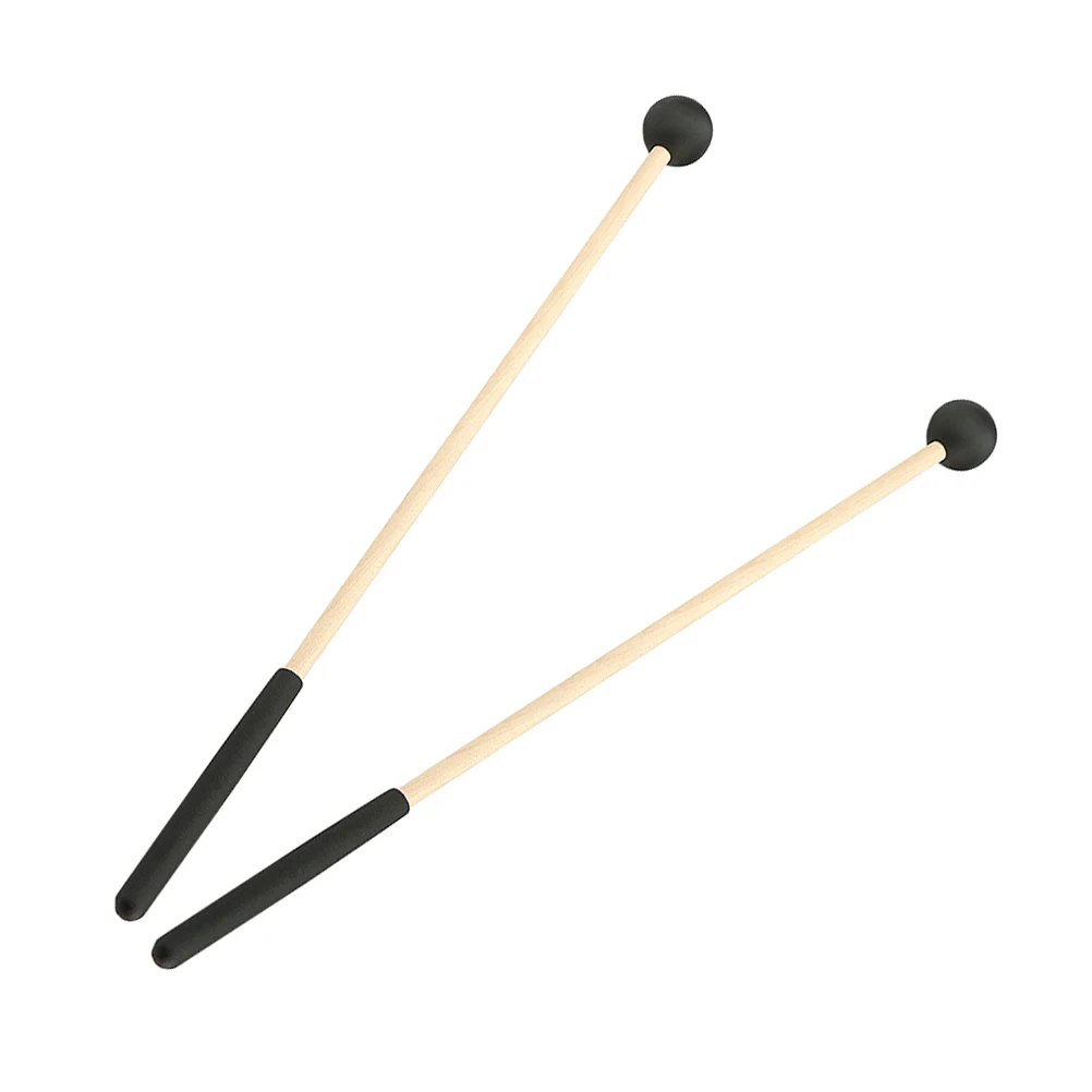 

2Pcs Wooden Handle Ball Drum Sticks Mallets Durable Construction Percussion Xylophone Tongue Drum Kit Accessories
