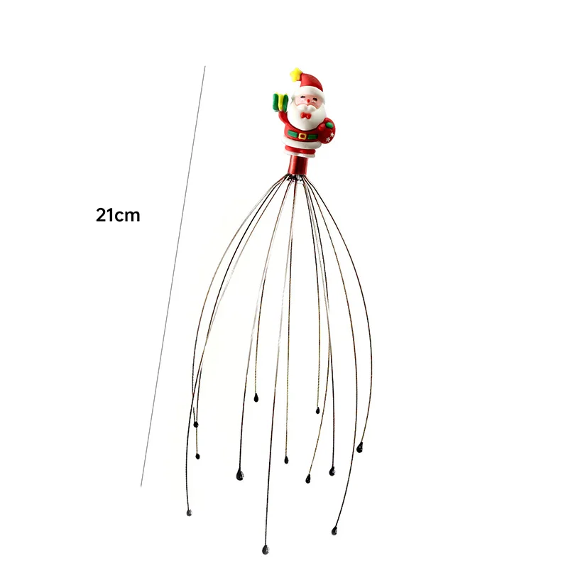 산타 클로스 소울 추출기, 12 발 머리 마사지, 문어 긁기 두피, 편안한 긁기, 머리 가려움증 인공물