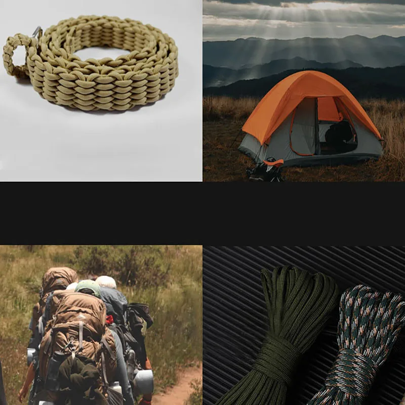 100m 550 Militärstandard 9-Kern Paracord Seil 4mm Outdoor Fallschirmschnur Überlebens-Regenschirm Zelt Lanyard Riemen Wäscheleine – Detail 2