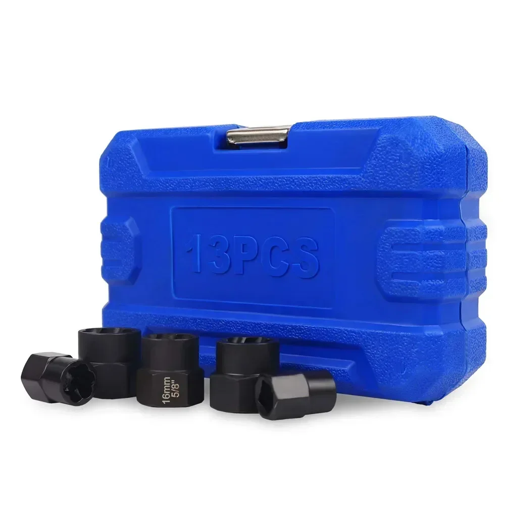 

13 шт./компл., ударный поврежденный болт, гайка, съемник винта, экстрактор, набор инструментов для снятия, набор инструментов для снятия болта, гайки, винта, торцевой ключ