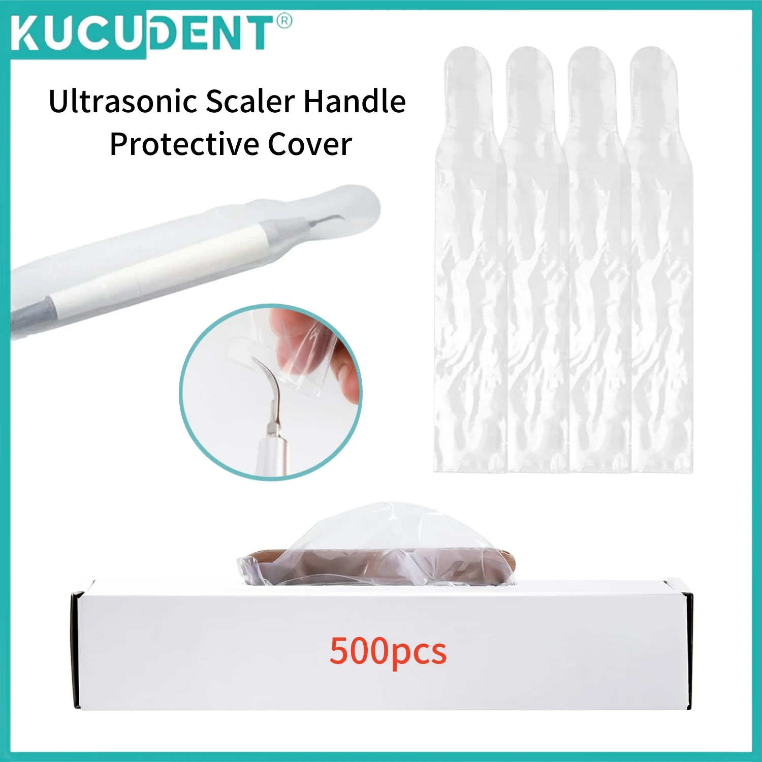 

KUCUDENT 500 шт./кор. одноразовый стоматологический ультразвуковой скалер, защитный чехол, пластиковый рукав для защиты ручки наконечника