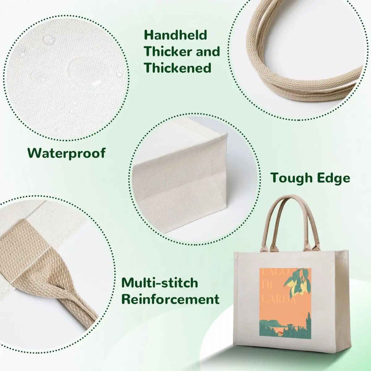 Lago Di Garda Tote Bag Large bags for women Cloth bags bags luxury women tote aesthetic