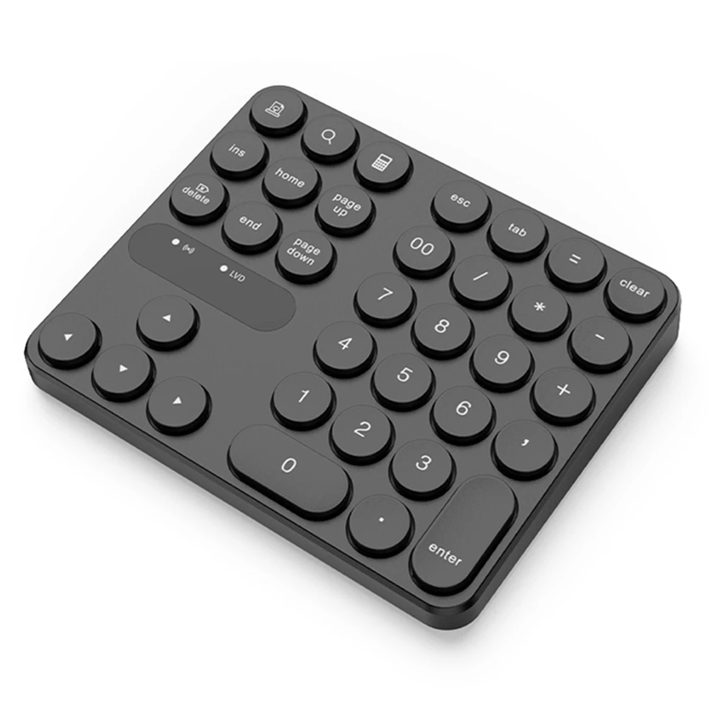 2.4G Wireless Number Keypad 35 Keys Digital Keyboard Accounting Number Pad External Keypad for Bank Accounting Teller