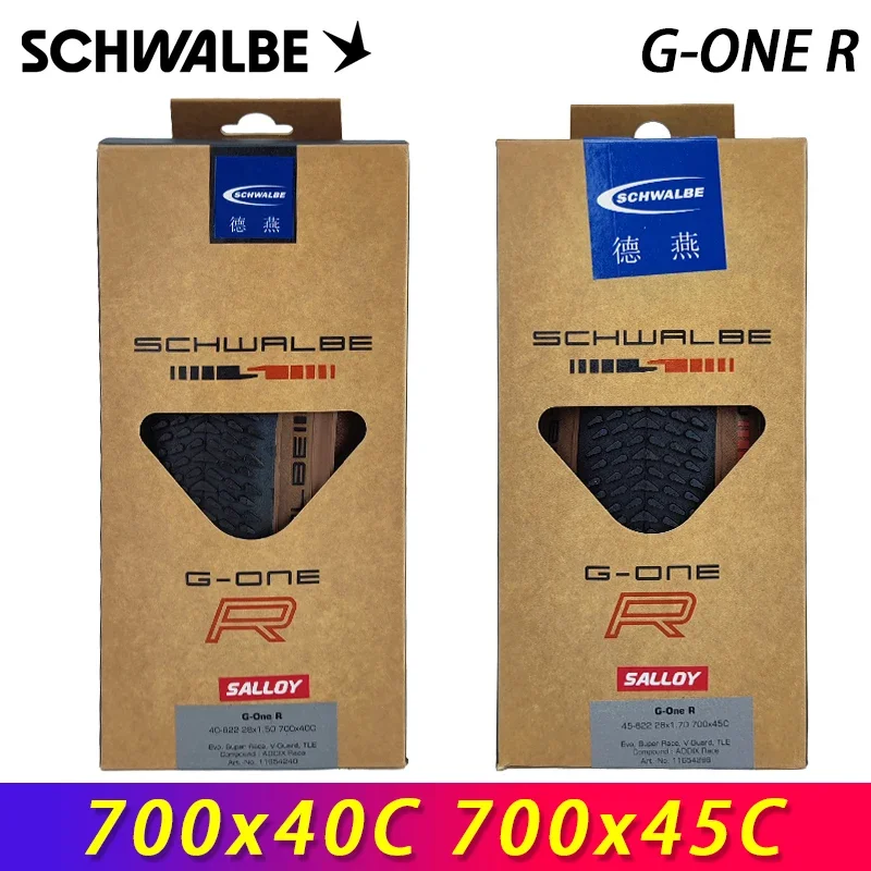 SCHWALBE G-ONE R Tubeless Transparent Sidewall 700x40c/45c Folding Tire for Road Gravel Bike MTB Touring Bicycle Cycling Part