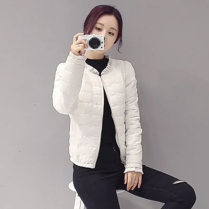 

Down Coats for Women Zip-up Jackets Slim Fit Demi-season Fashion 2024 New in Outerwears Parkas Woman Cheap Cold Outdoor Clothes