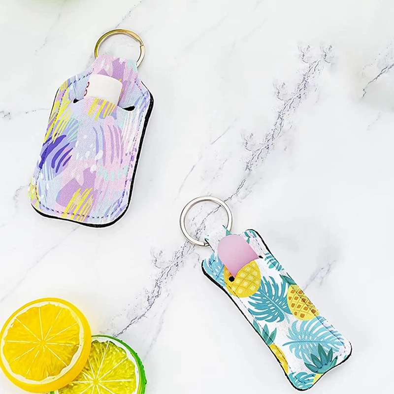 Sublimation Blanks Wristlet Keychain Set Sublimation Blank Set With Sublimation Lanyard Lipstick Holder Keychain