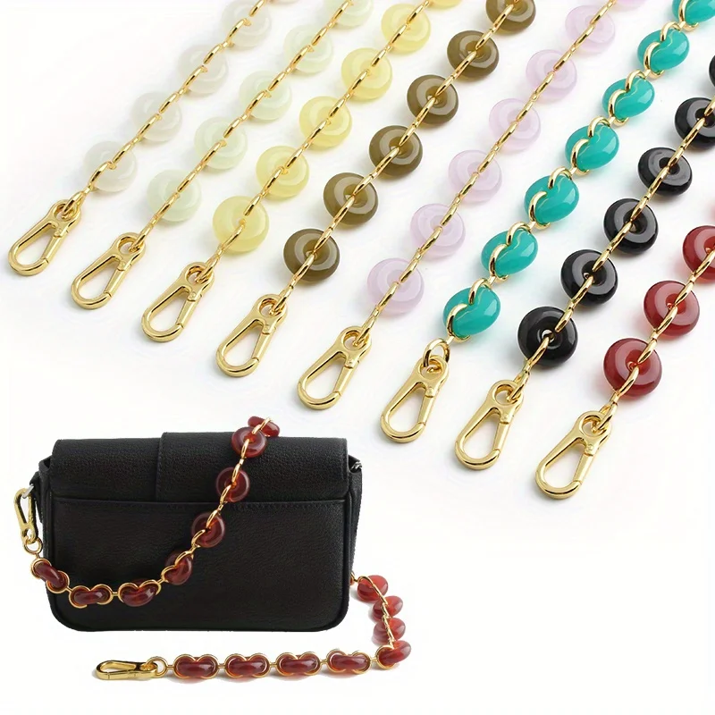 1PC 70.5cm acrylic donut metal bag shoulder strap crossbody chain shoulder bag crossbody bag resin versatile decorative chain