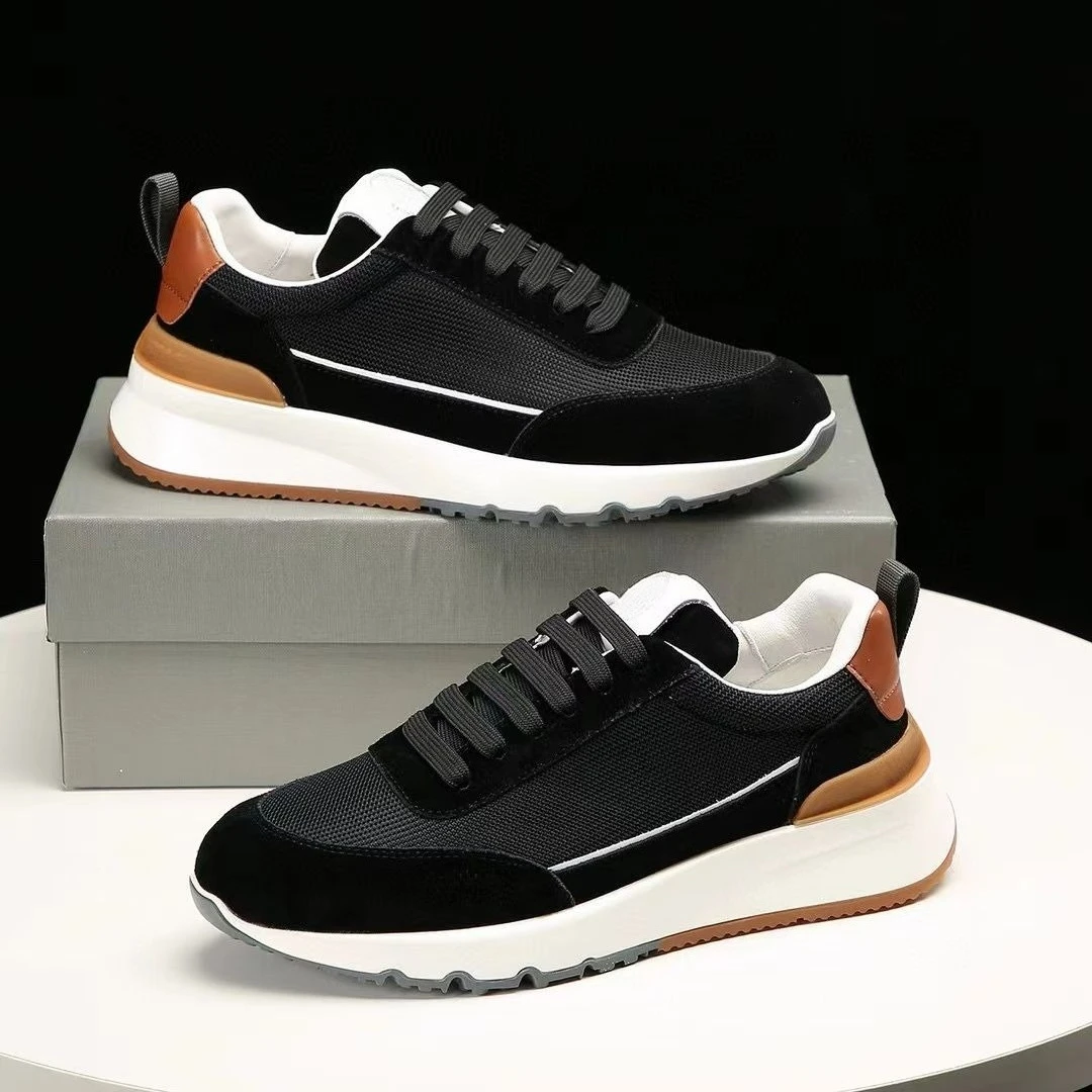 

2025 European-Style Luxury Men's Low-Top Casual Shoes Height-Increasing Comfortable Sports Shoes Multi-Function Running Footwear