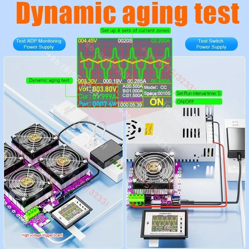 BW600 DC1-200V WiFi  Electronic Load Indicator Battery Tester 18650 Pack Capacity  Checker USB Charging Tools 50A view 2
