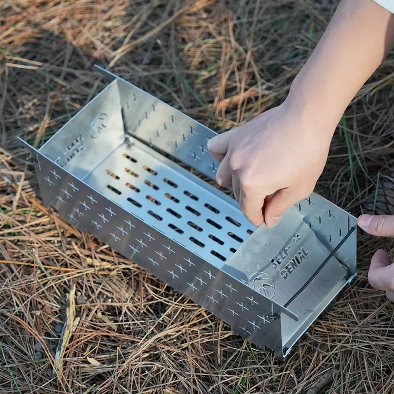 IGT 0,5 eenheid opbergdoos opvouwbare roestvrijstalen camping afvoermand draagbare buitenkeuken IGT tafelaccessoires nieuw