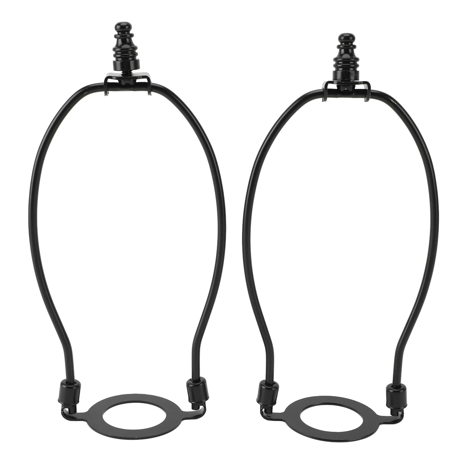

2Pcs Adjustable Lamp Shade Harps Holder Kit with E26 Light Base Metal Lampshades Holder for Table and Floor Lamps Black