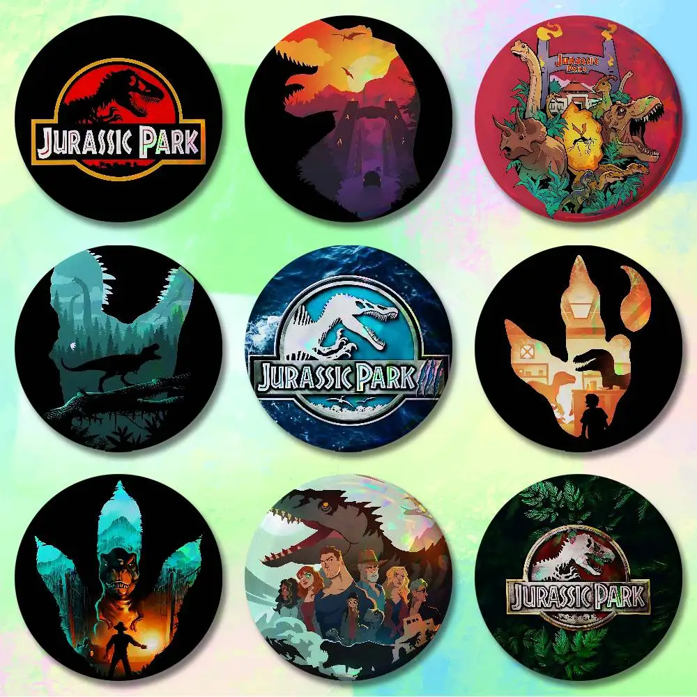 

J-Jurassics Park World Custom Badges 75mm 44mm 25mm Brooch Backpack Hat Enamel Pins Accessories Toys Gifts