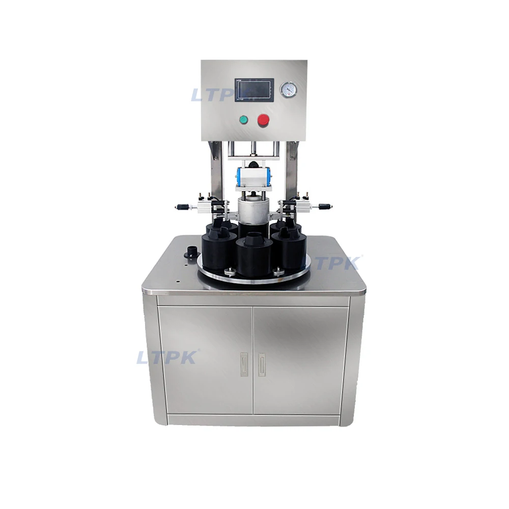 High Quality Rotary Small Desktop Lid Vacuum Pneumatic Screw Half Semi Automatic Bottle Capping Machine for Jar Glass Bottles