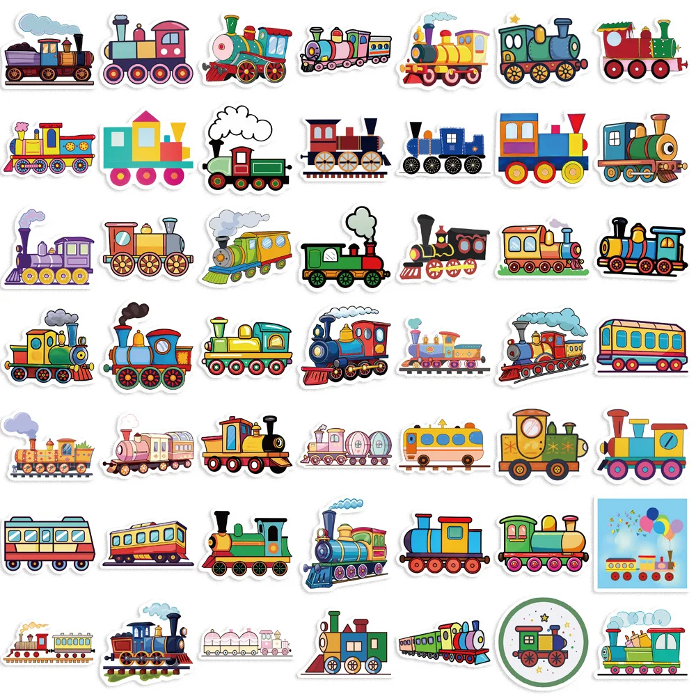 10/30/56PCS Cartoon Train Graffiti Sticker Decoration Guitar Notebook Luggage Scrapbook Phone Case Waterproof Decal Kids Toy - Image 4