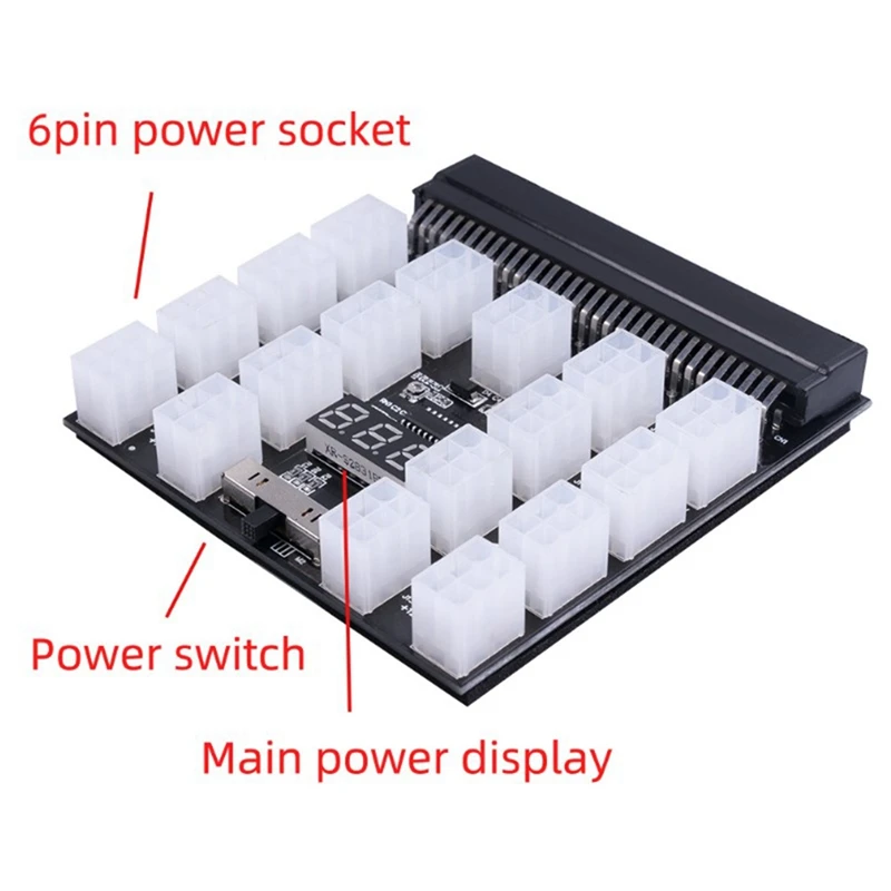 PCIE PCI 익스프레스 이미지 카드 Y 분배기 익스텐션 케이블용 전원 분배기 케이블, PCI-E 6 핀, 2P + 6P, 12 개