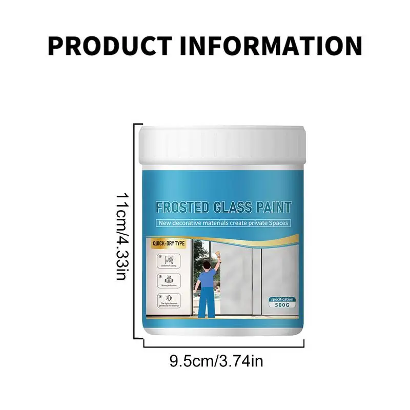 Pintura para glaseado de vidrio, 500g, resistente al agua, para ventana, ducha, baño, botella de vidrio, artesanías deslizantes