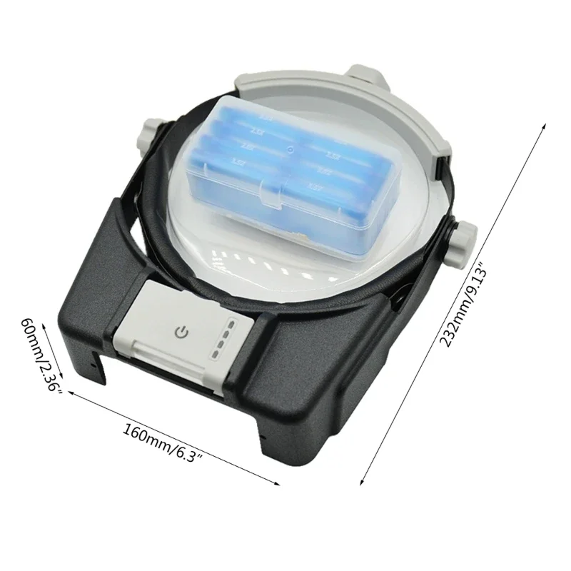 Lente d'ingrandimento con testina LED, lenti d'ingrandimento con fascia a mani libere con 4 LED, lente d'ingrandimento per lente