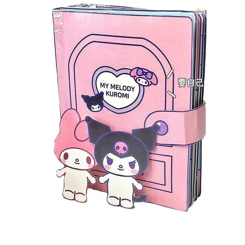 كتاب هادئ مصنوع يدويًا من سانريو، سلسلة كاملة لتخفيف التوتر بدون قطع، هدية لطيفة للعطلات مصنوعة يدويًا للطلاب