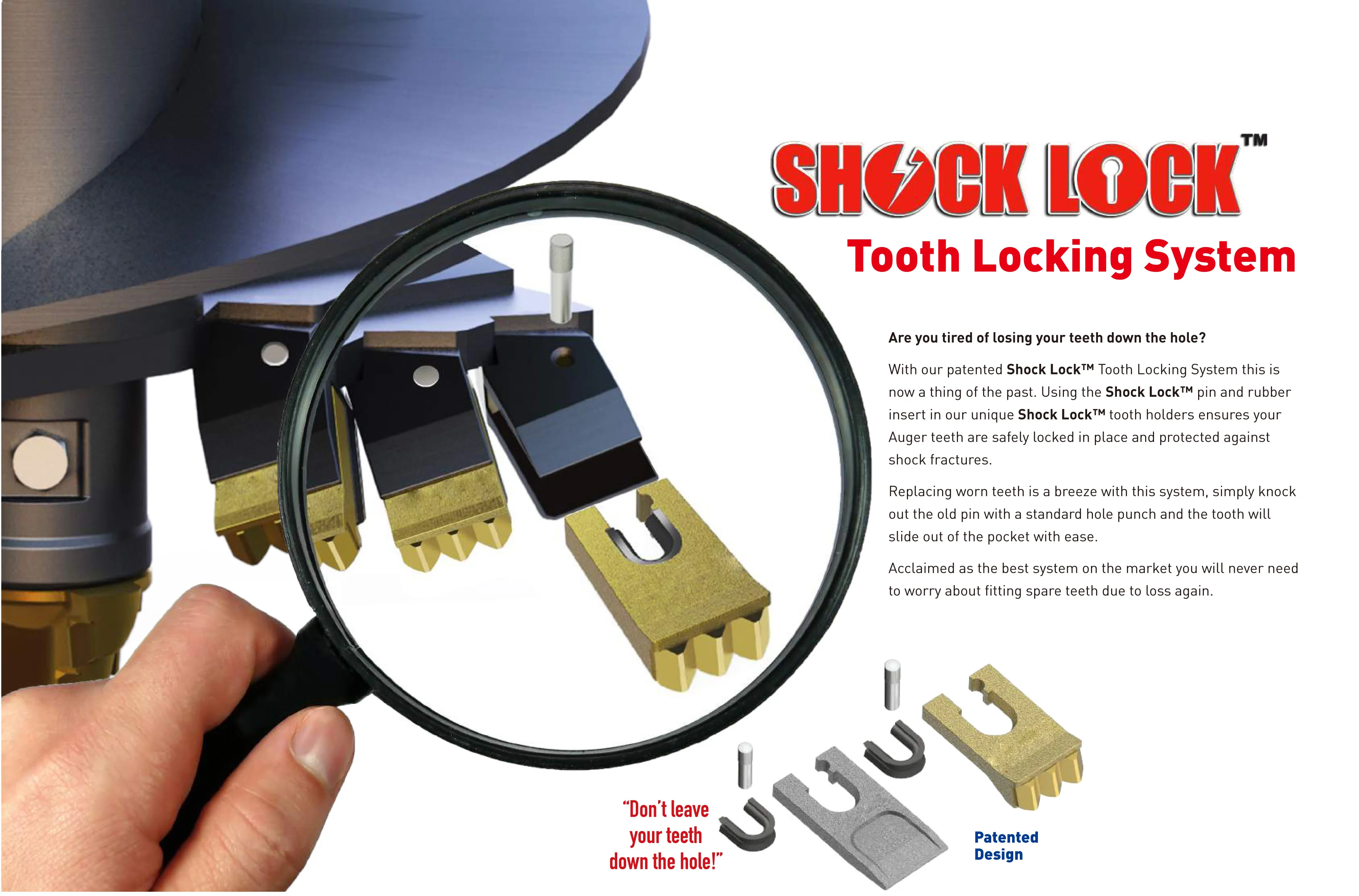 Post Hole Digger Tooth Locking System Motor Gearbox Gear Earth Auger Machine