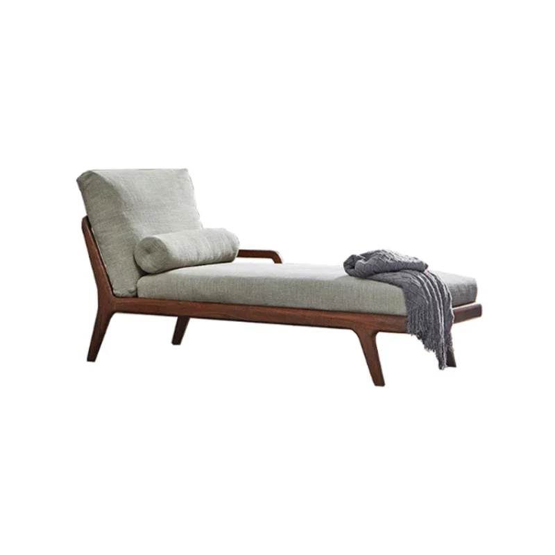 

Minimalist Balcony Leisure Living Room Armrest New Chinese Imperial Concubine Wood Recliner