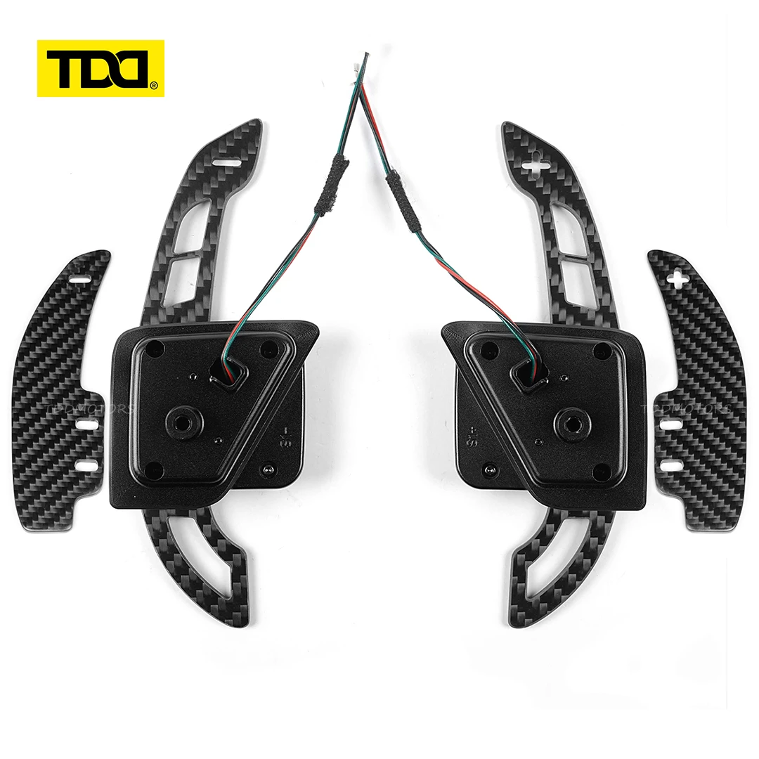 TDD Fif For Skoda 2019 Octavia VRS Superb Kodiaq Carbon Fiber Magnetic Paddle Shifter with Spare Paddle Pads