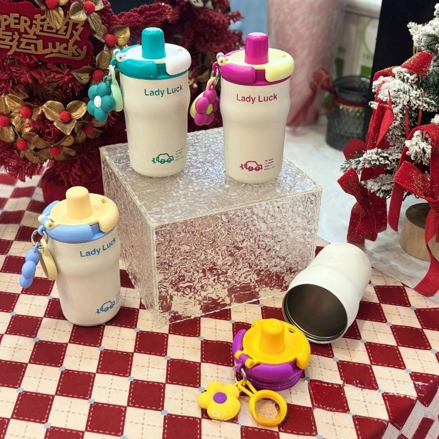 

New stainless steel insulated coffee mug for girls, cute, creative, portable, simple, casual water bottle for students