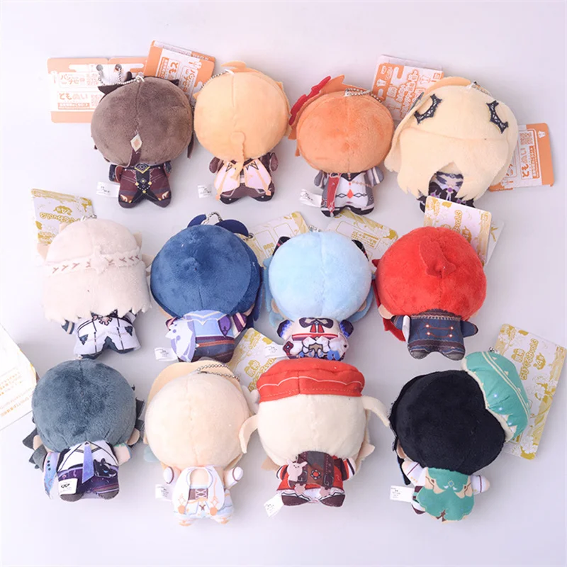 10CM Anime Game Genshin Impact Plush Pendant Toy Zhongli Venti Ajax Klee Xiao Cartoon Cosplay Stuffed Plush Doll Decoration Gift