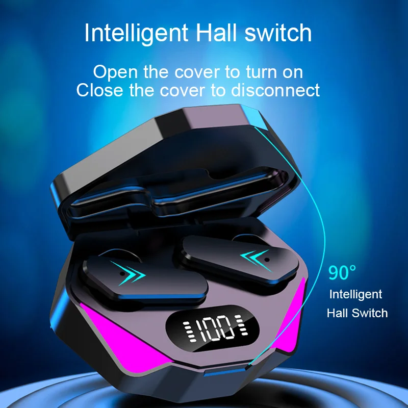 Bluetooth Earphones Wireless Headphone ENC-Calling Noise Cancelling Headset Low Latency HiFi Stereo Game Handsfree Earphone