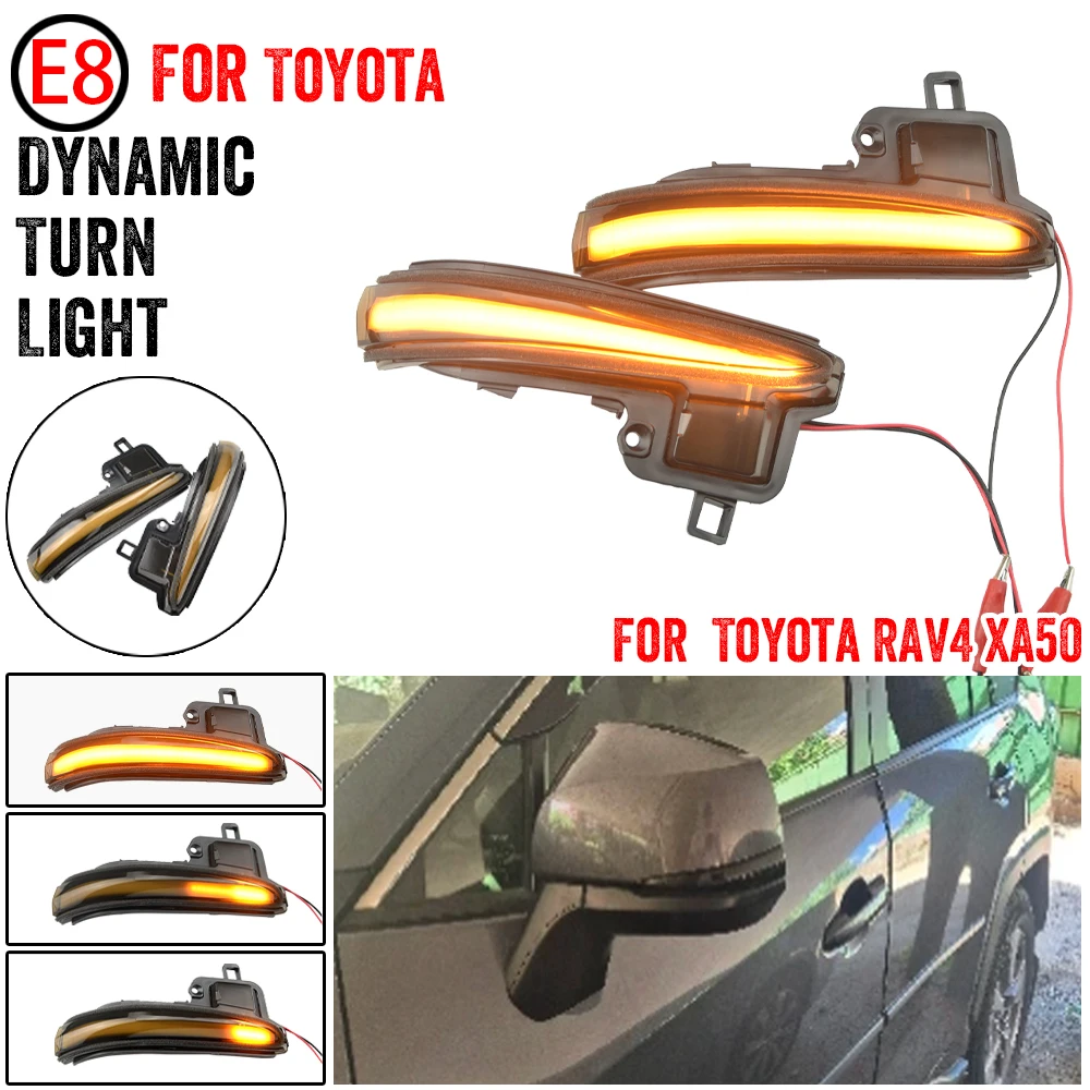 LED Side Mirror Dynamic Turn Signal Lights Lamp for Toyota Tacoma 2016-2022 RAV4 XA50 2019-2022 Highlander XU70 2020-2022