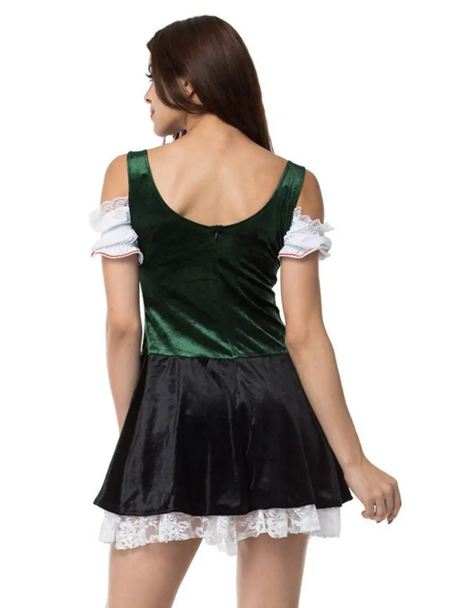 Kostium Barmałki na Halloween, Duży Rozmiar, Festiwal Piwa, Damski Kostium Etniczny na Scenę, Poliester, Wiosna 2023, Moda