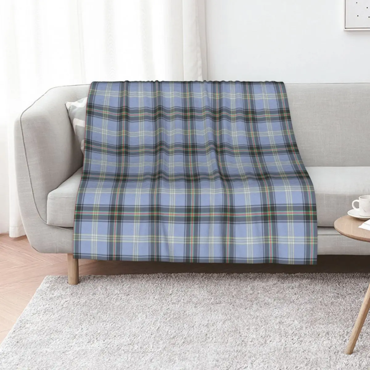 Clan Bell Original Scottish Tartan Throw Blanket Plush Soft decorative for babies Baby Moving Blankets