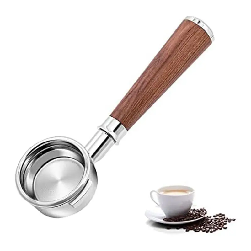 AEE4-58Mm Coffee Bottomless Portafilter For E61/Expobar E61/Rocket E61ECM,304 Food Stainless Steel Coffee Espresso