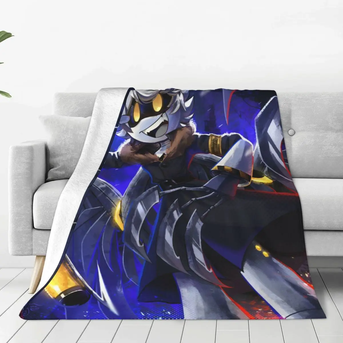 Murder Drones Anime V Uzi Warm Soft Blanket Picnic Plush Throw Blanket Street Trend Couch Chair Flannel Bedspread Sofa Bed Cover