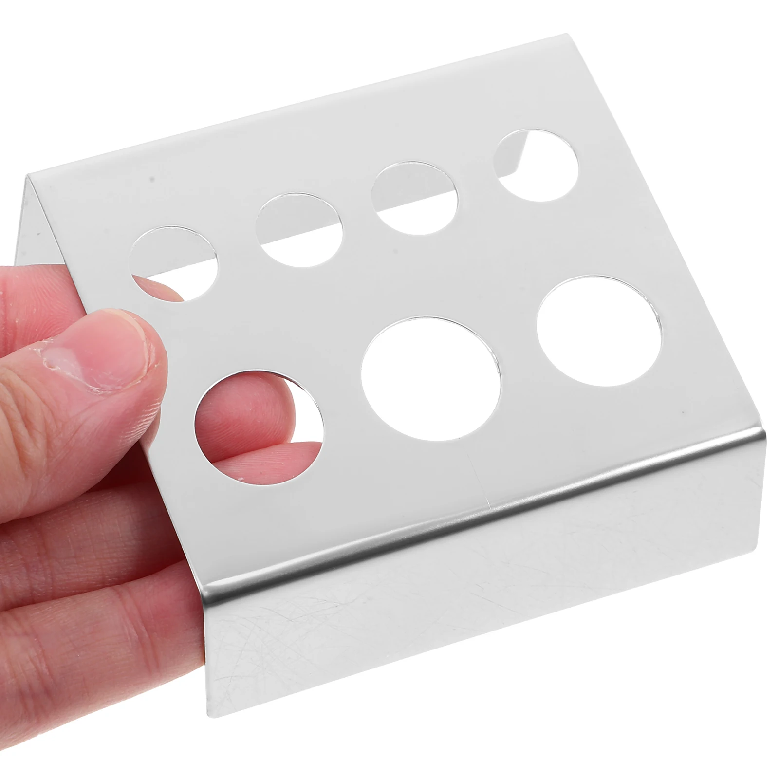 

Silver Stainless Steel Pigment Ink Holder Rack 7 Grid Heavy Duty Cup Stand for Use Pigment Ink Handle Rack